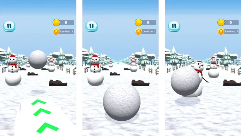 Run And Roll In Snow